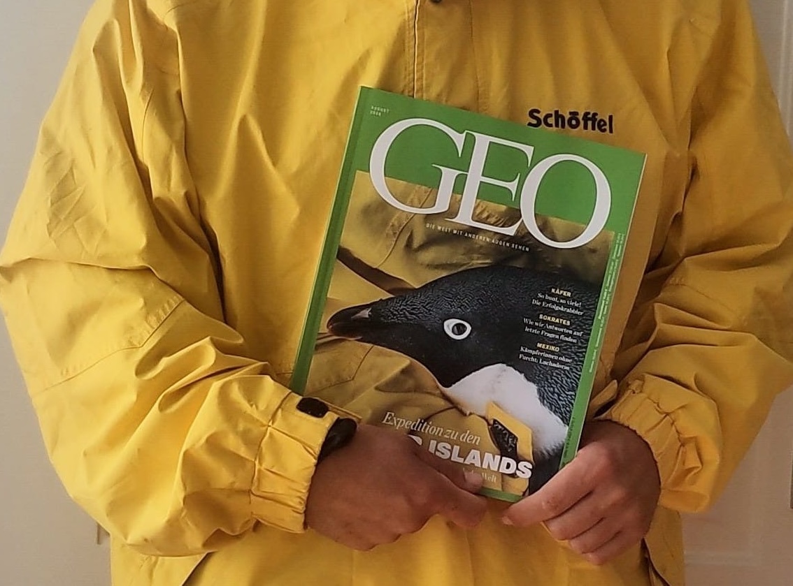 GEO magazine cover featuring the Antarctic expedition